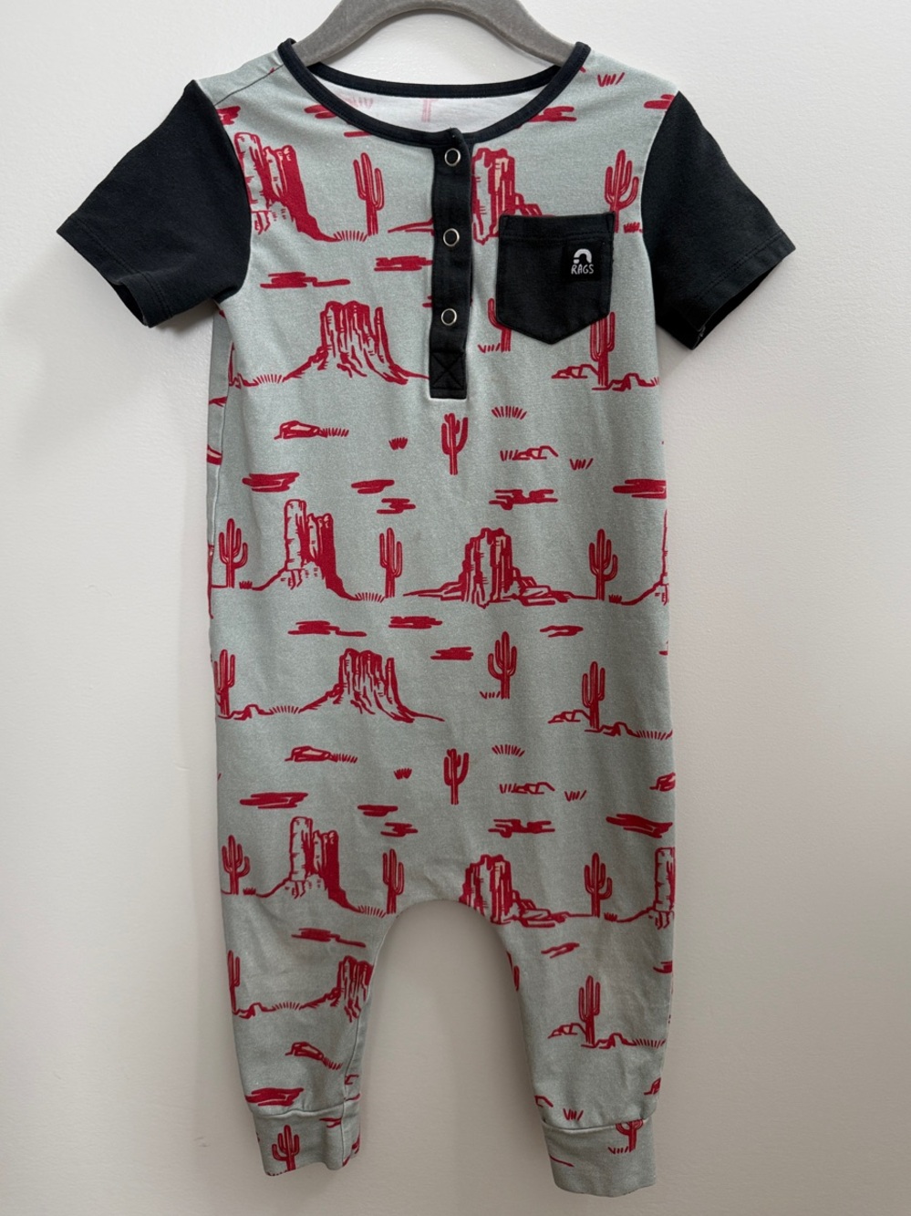 RAGS Southwest Cactus Desert Romper Jumpsuit 18-24M